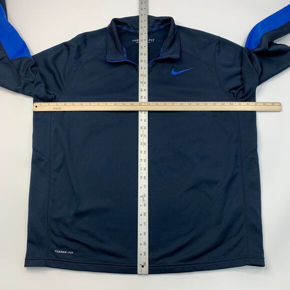Nike Sweatshirt Mens 2XL XXL Windsor Blue Therma Fit Fleece Warm Up Training - Picture 5 of 10